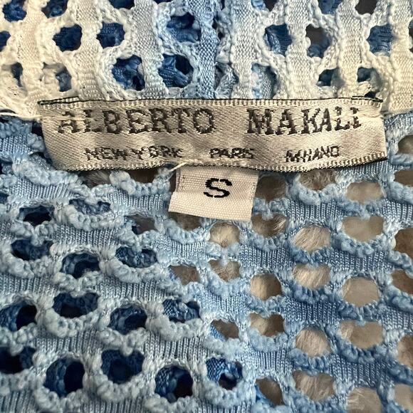 Alberto Makali Blue White Tie Dye Open Cardigan Size Small - Picture 7 of 8